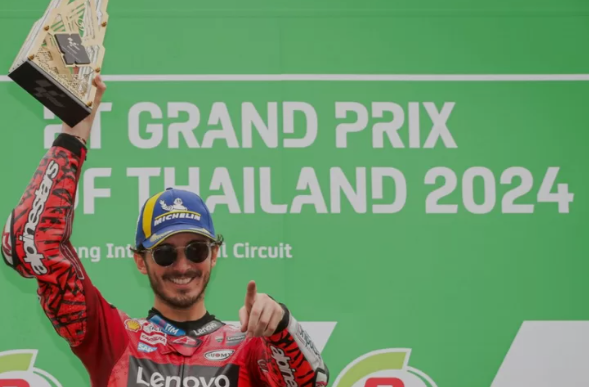 Bagnaia Juara MotoGP Thailand, Kejar Martin di Puncak Klasemen